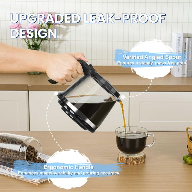 Jarra de Café Syuebrew 12 Tazas Compatible con Mr. Coffee