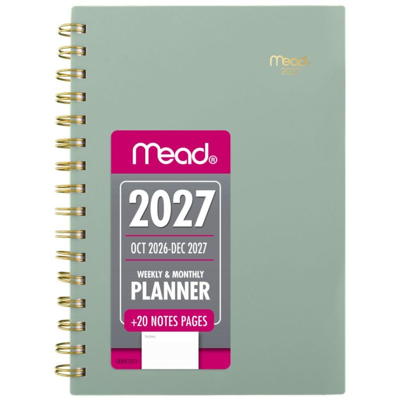 Planificador Mead 14 cm x 22 cm Soft Grass 2027