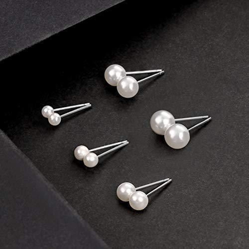 Pendientes de perla JORA 10 mm en plata de ley