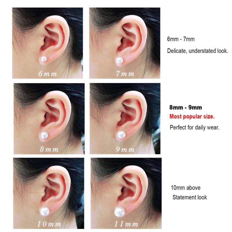 Pendientes de perla JORA 10 mm en plata de ley