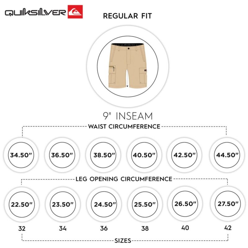 Shorts Quiksilver 34 Vintage Caqui Apto para Agua
