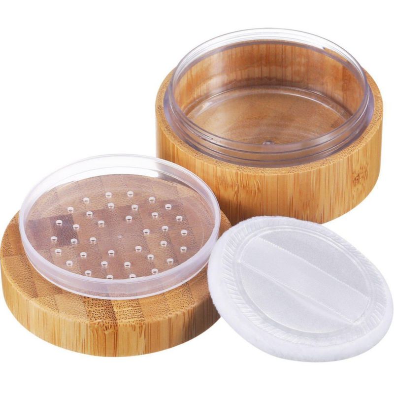 Recipiente de polvo Frienda 30 ml con esponja de bambú