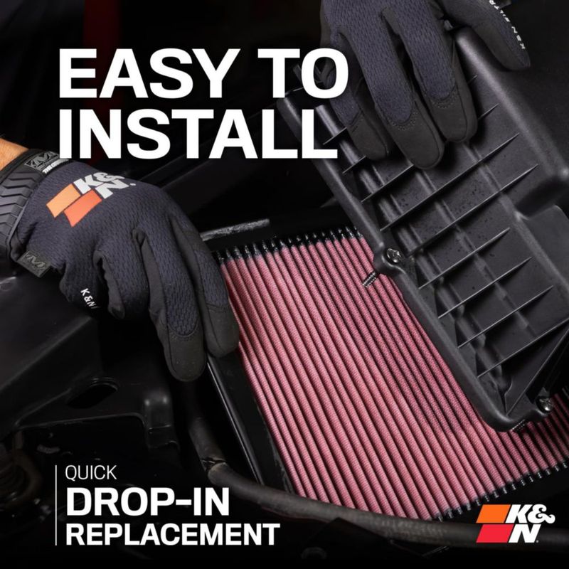 Filtro de Aire del Motor K&N 33-2465 Lavable de Por Vida