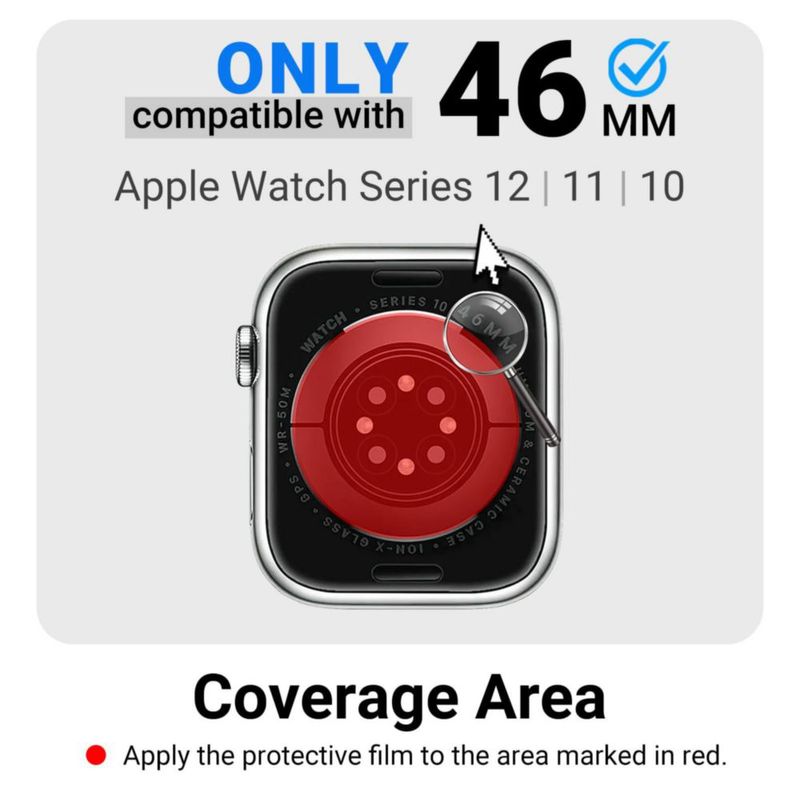 Protector de pantalla Arsolo 46 mm (5 unidades) anti‑alergia al níquel