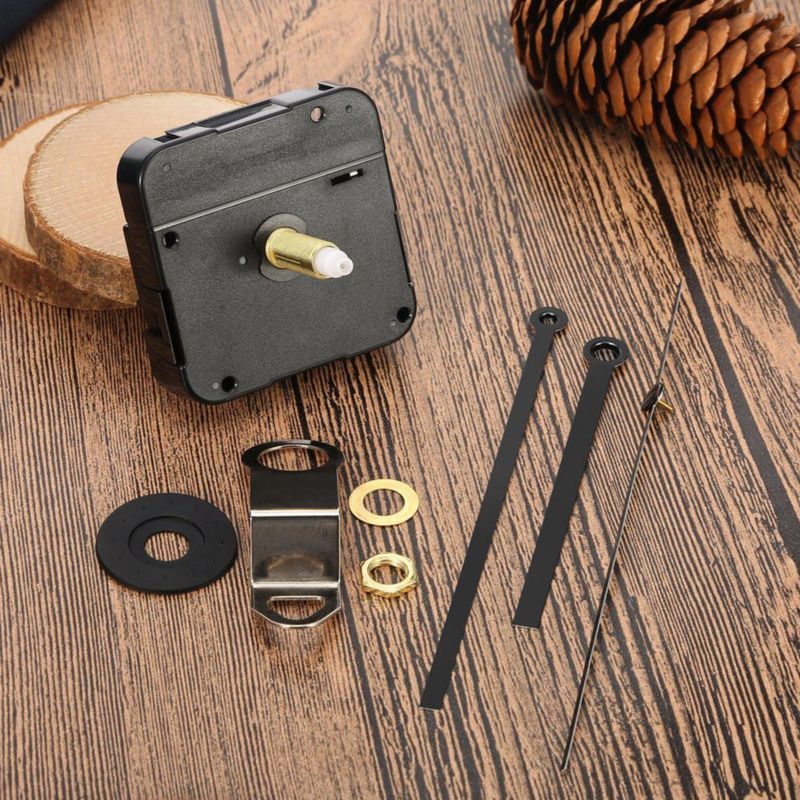Kit de reparación de movimiento de reloj Hicarer de eje largo 28 mm (negro)