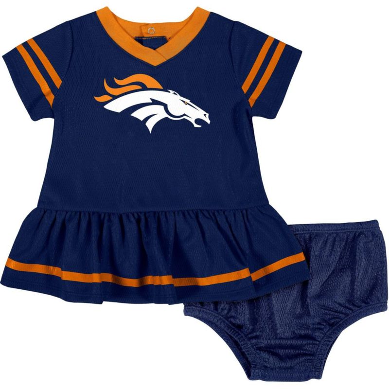 Vestido Gerber Denver Broncos 3-6 meses Azul/Naranja