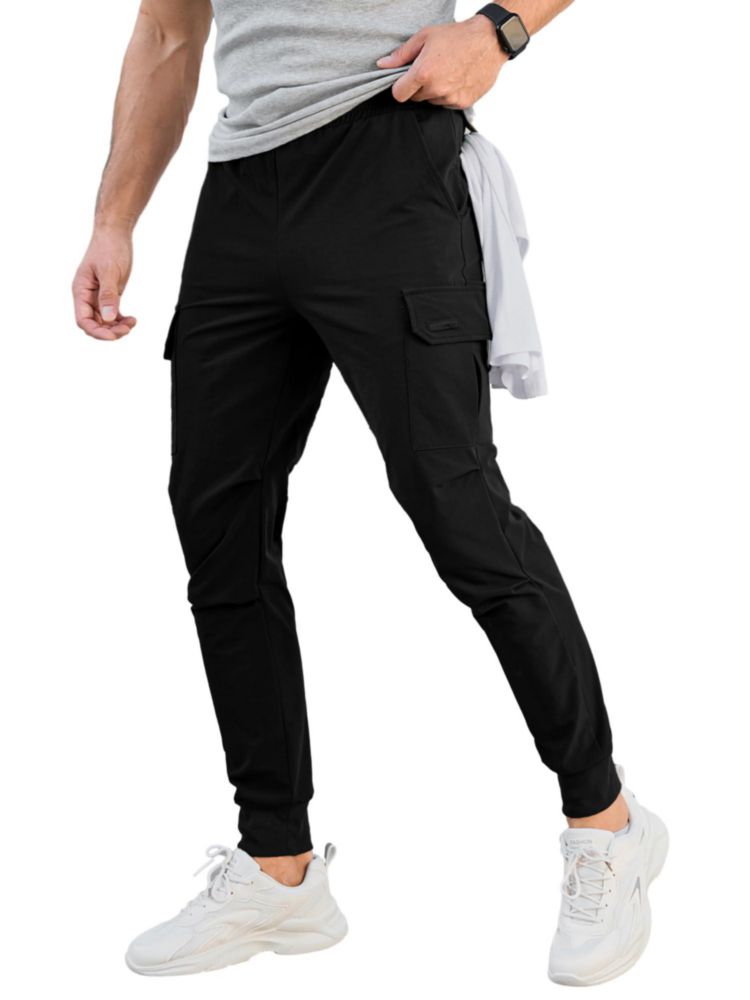 Pantalones Cargo Jogger Slim Negro Talla S - Comdecevis