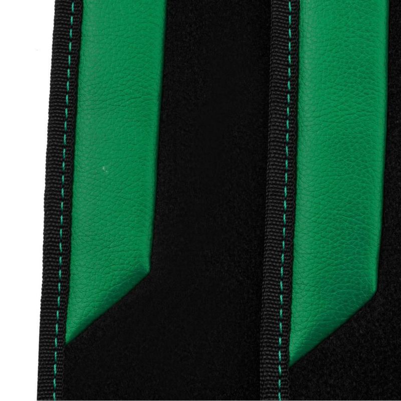 Alfombrillas de coche CAR PASS bordadas - Pack de 4 - Negro/Verde