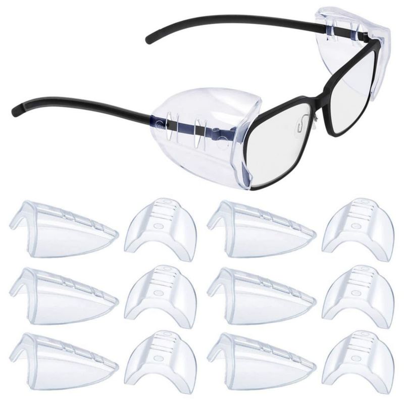 Protectores laterales transparentes de TPU para gafas de seguridad YunTuo – 6 pares