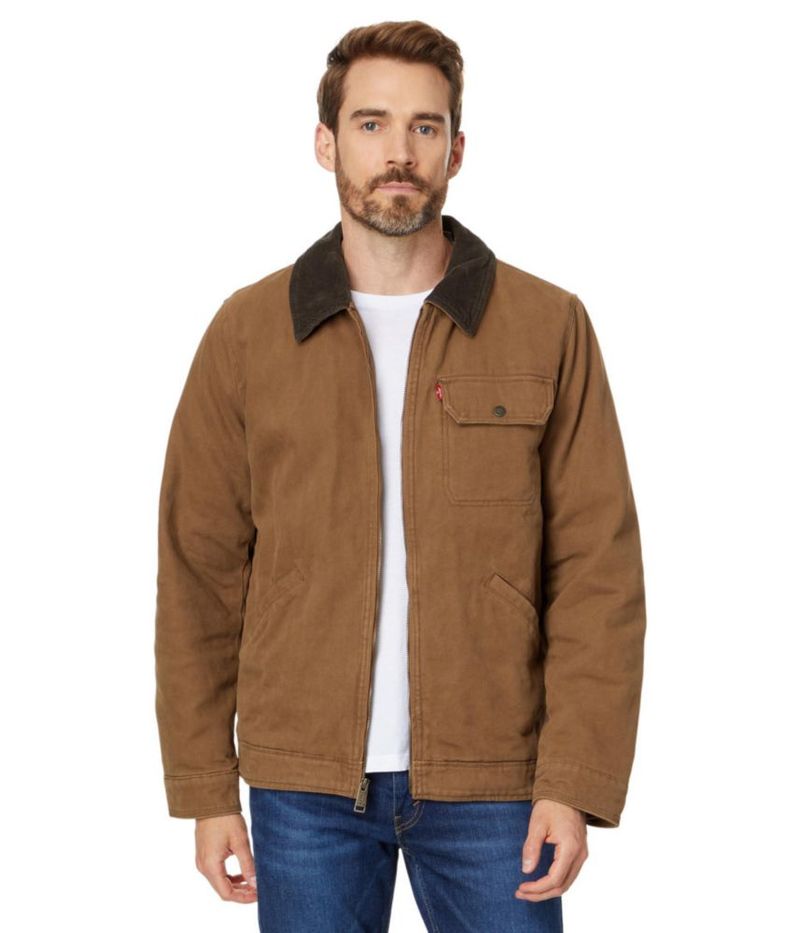 Chaqueta Levi's para Hombre Modelo Depot de Lona de Algodón Marrón Talla S