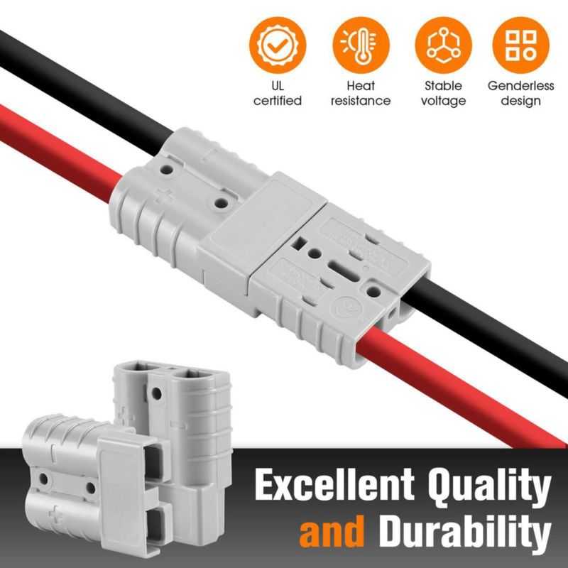 Conectores de batería micrl 50 A 6‑8 calibre 600 V (paquete de 10)