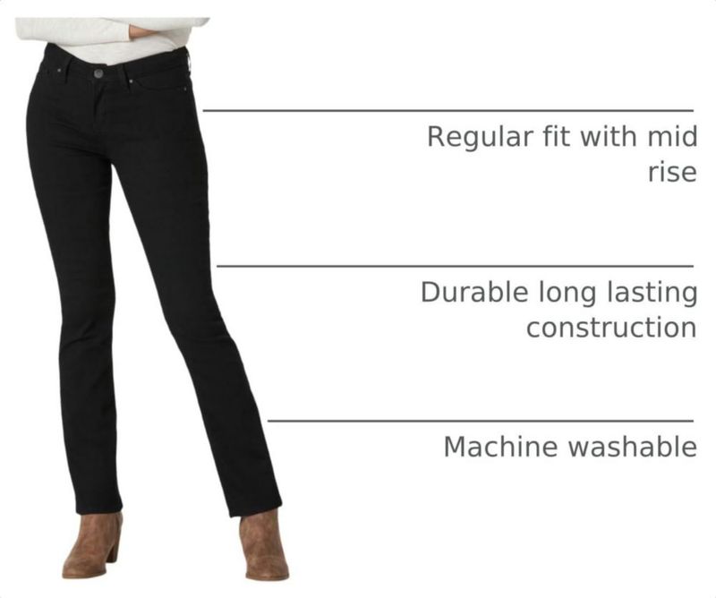 Pantalones Lee Legendary Bootcut 18 Corte Corto Negro