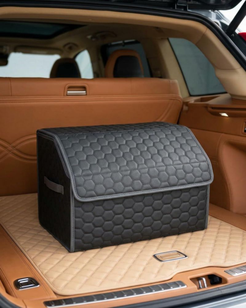CADDY Owleys Organizador de Maletero de 45 cm Cuero PU Negro 40 L