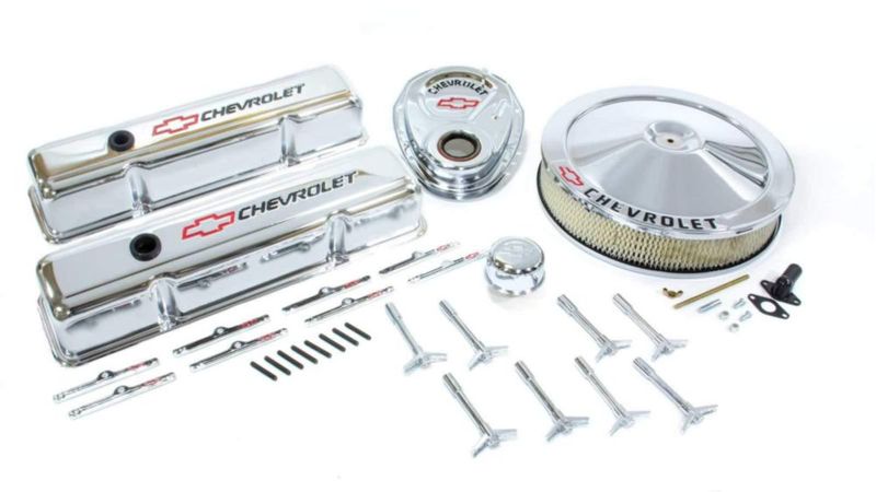 Kit de Embellecimiento para Motor ProForm Cromo Chevrolet/Logotipo Rojo