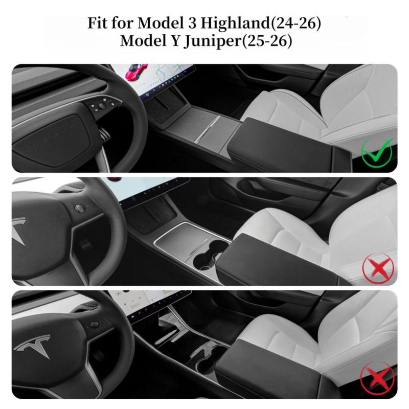 Envoltorio de vinilo premium para consola central Frani Model 3 Highland y Model Y Juniper