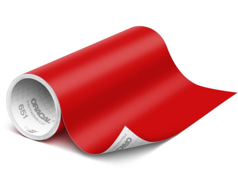 Vinilo ORACAL 651 Mate Rojo 30 cm x 46 m + Cinta de Transferencia