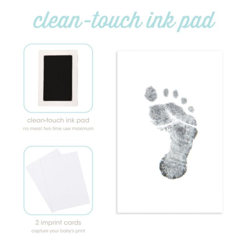 Libro de Recuerdos Pearhead Gris Lino con Almohadilla de Tinta Incluida