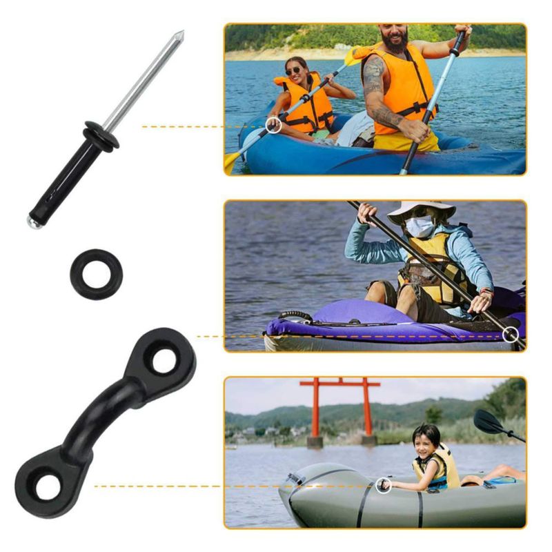Asa de transporte para kayak HLOGREE paquete de 4 con remaches y tornillos