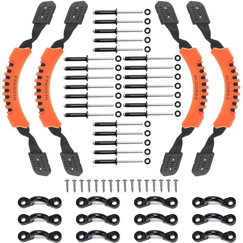 Asa de transporte para kayak HLOGREE paquete de 4 con remaches y tornillos