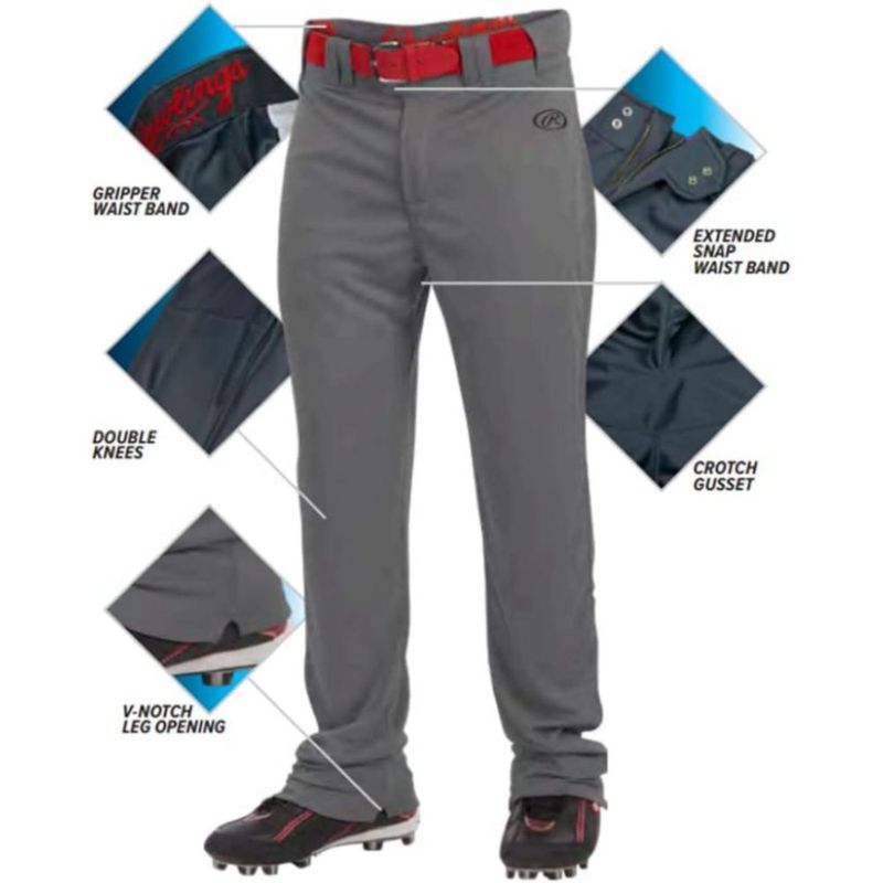 PANTALONES Rawlings Launch Series Béisbol Negro Mediano