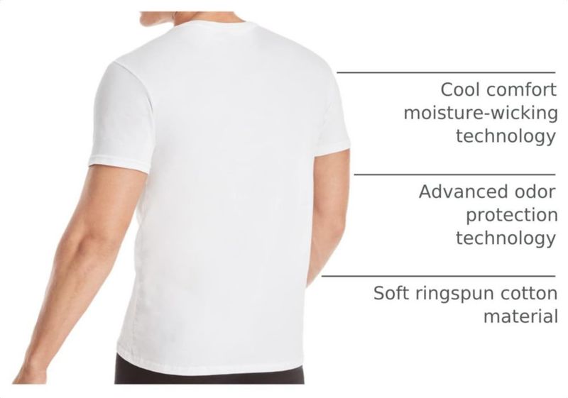 Camiseta interior Hanes pack de 4 blanco talla S (EE. UU.)