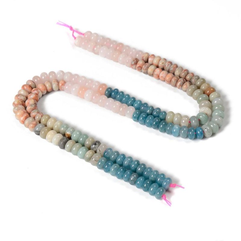 Cuentas Land Long 5x8 mm Multicolor tipo Rondelle - 76 uds