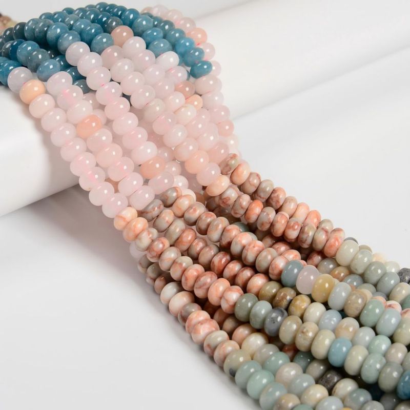 Cuentas Land Long 5x8 mm Multicolor tipo Rondelle - 76 uds