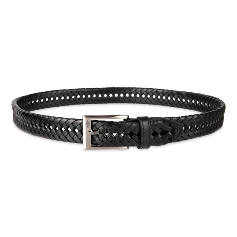 Cinturón DOCKERS de Cuero Trenzado Negro 91 cm para Hombre