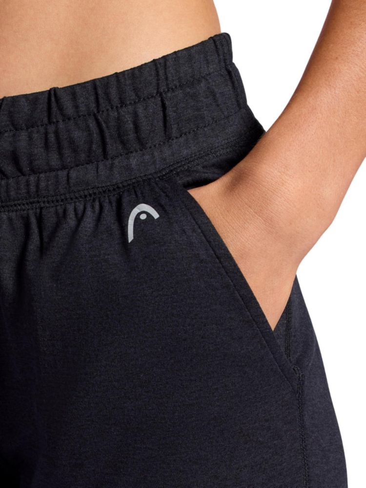 Pantalón jogger para mujer HEAD Rebound 61 cm Negro jaspeado Talla S