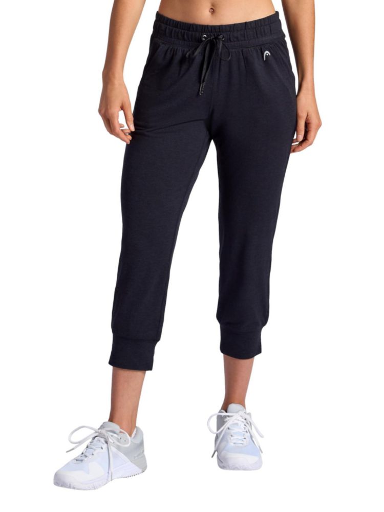 Pantalón jogger para mujer HEAD Rebound 61 cm Negro jaspeado Talla S