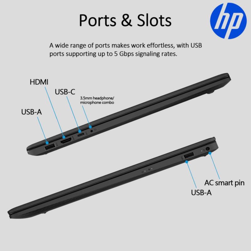 Laptop HP 17.3" i7-1255U 8GB 256GB SSD + 500GB externo