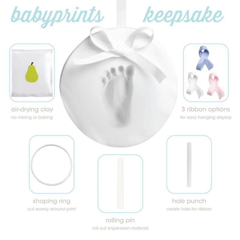 Kit de huellas Pearhead 13 cm Rosa/Azul/Blanco