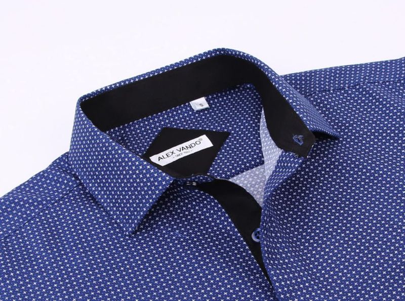 Camisa Alex Vando Blue879 XL estampada con botones
