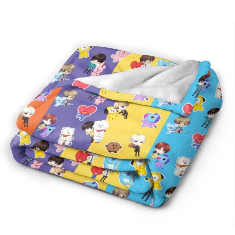 Manta Bttwoonlk de Franela 102 cm × 152 cm Cálida y Acogedora