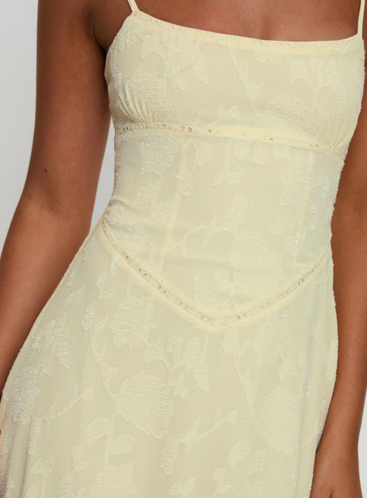 Vestido maxi Princess Polly South of France en tono amarillo