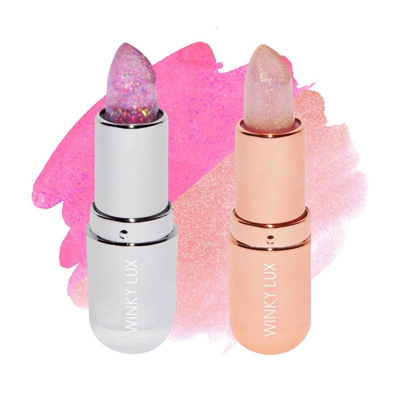 Bálsamo Labial Winky Lux Lavanda y Brillo Rosé Duo