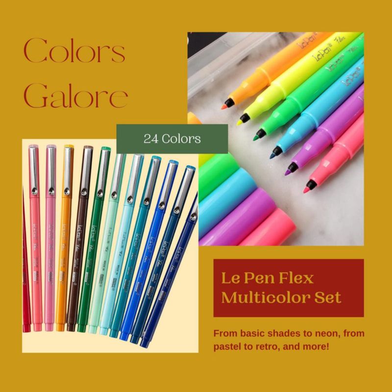 Plumas de Caligrafía Tribello Le Pen Flex - 24 colores