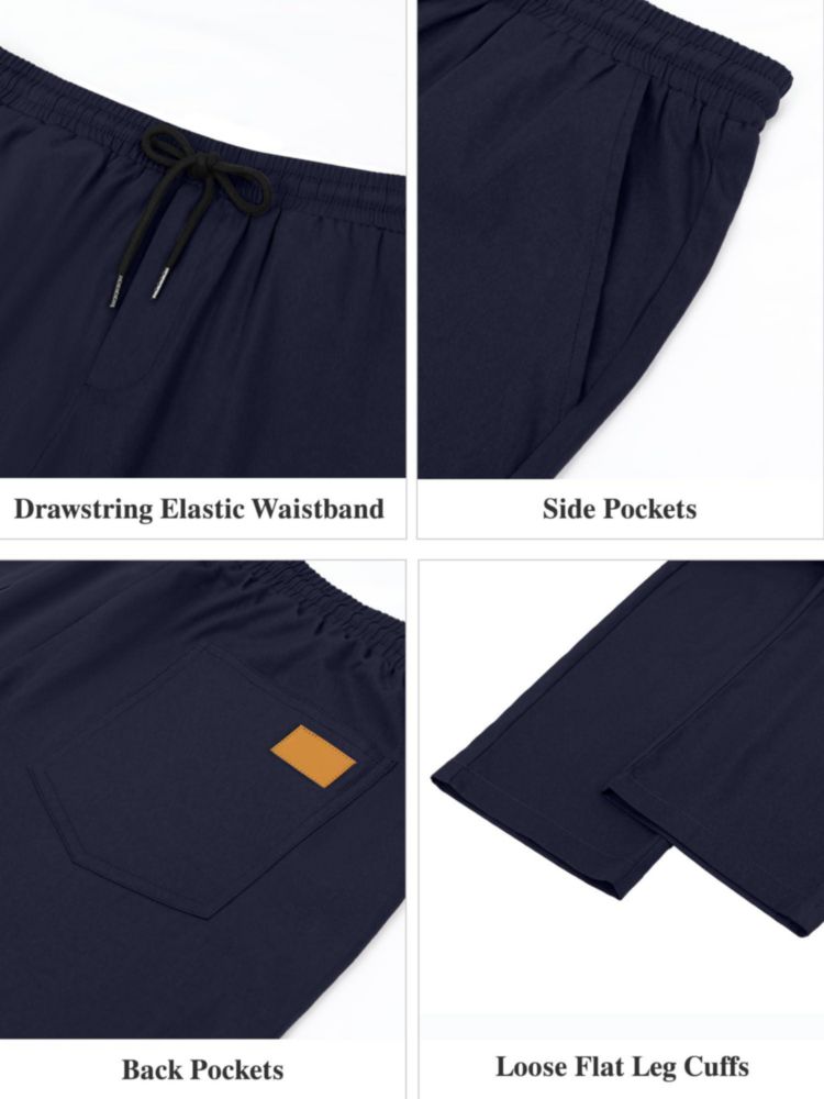 Pantalones Cargo de Corte Relajado Comdecevis XL (38) Azul Marino
