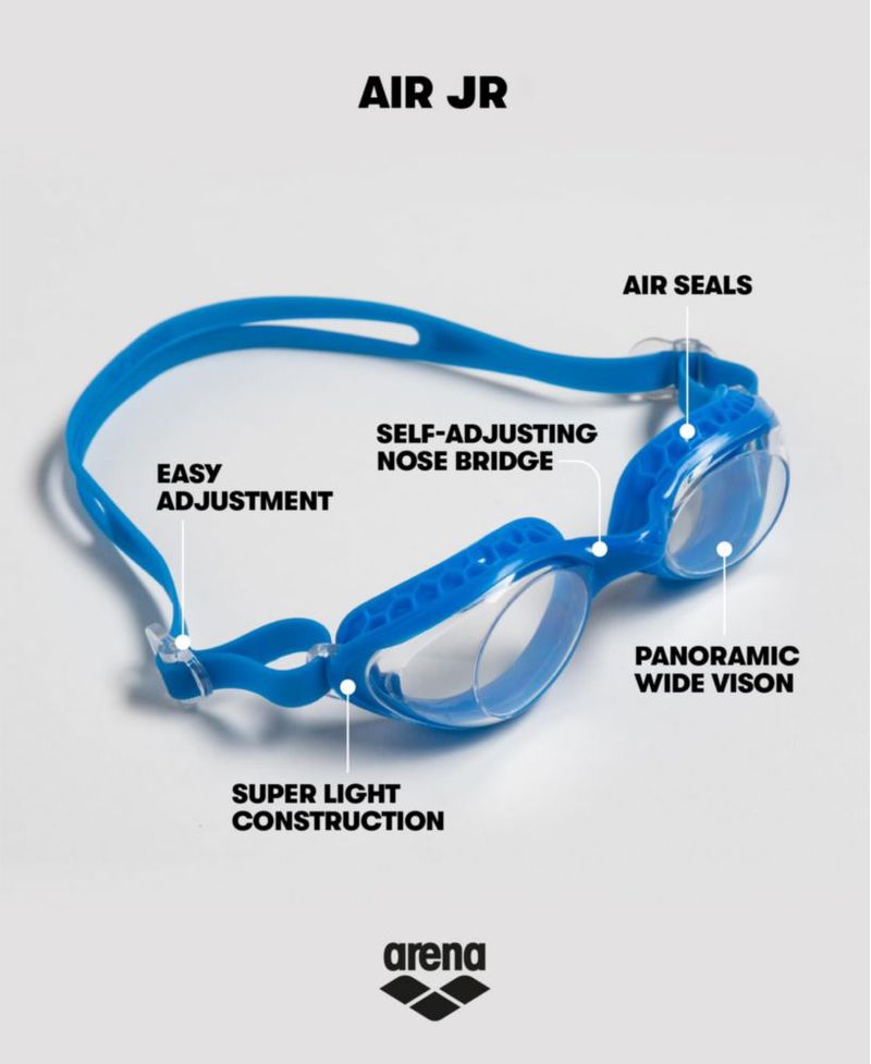 Gafas de natación ARENA Junior Air Mirror Plateado/Azul Marino