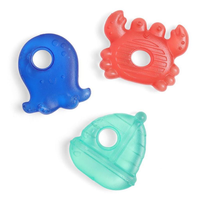 Mordedor Itzy Ritzy - Set de 3 con temática náutica y relleno de agua