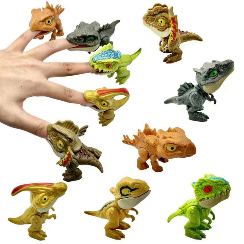 Marioneta Winbar Dinosaurios Mordedores - Pack de 6 Juguetes de Dedo
