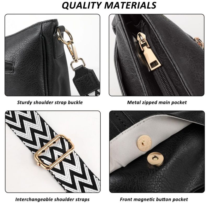 Bolso bandolera TANTOMI de cuero vegano para viajar