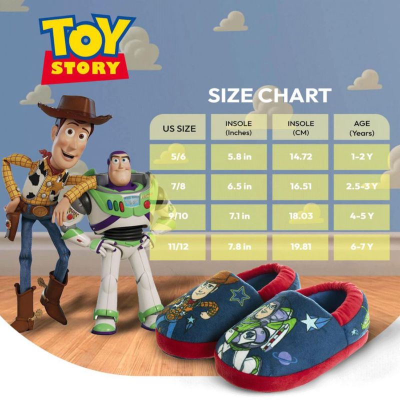 Pantufla Disney Toy Story Talla 7-8 Niños Azul Marino/Rojo