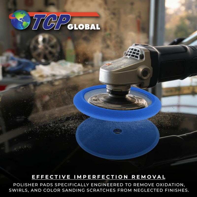 Almohadilla de Pulido TCP Global 20 cm Azul para Corte Ligero
