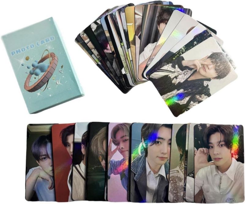 Tarjetas fotográficas Yuto 55 piezas 5.5x8.5 cm Láser K‑pop LOMO