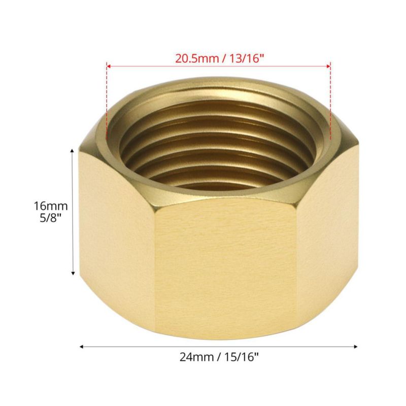 Tapas de tubería QWORK 1/2" NPT de latón 4 piezas rosca hembra