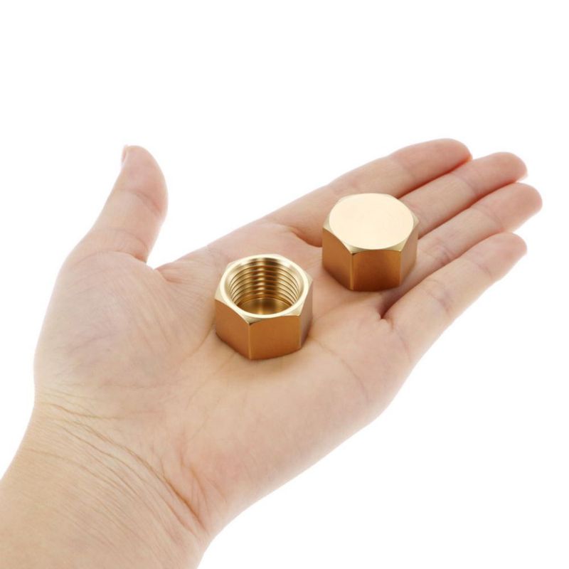 Tapas de tubería QWORK 1/2" NPT de latón 4 piezas rosca hembra