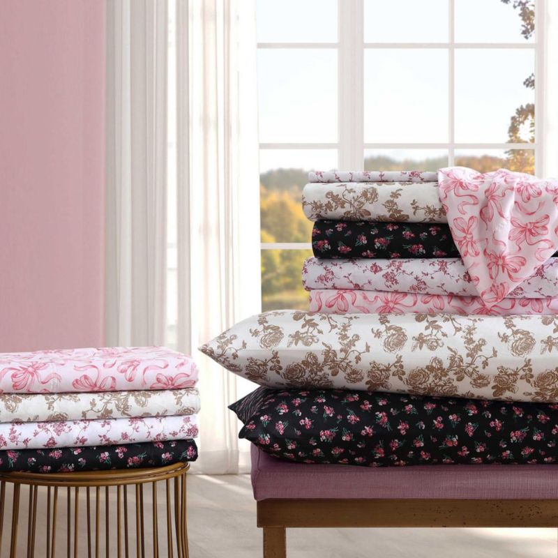 Juego de sábanas King Betsey Johnson con bolsillos profundos