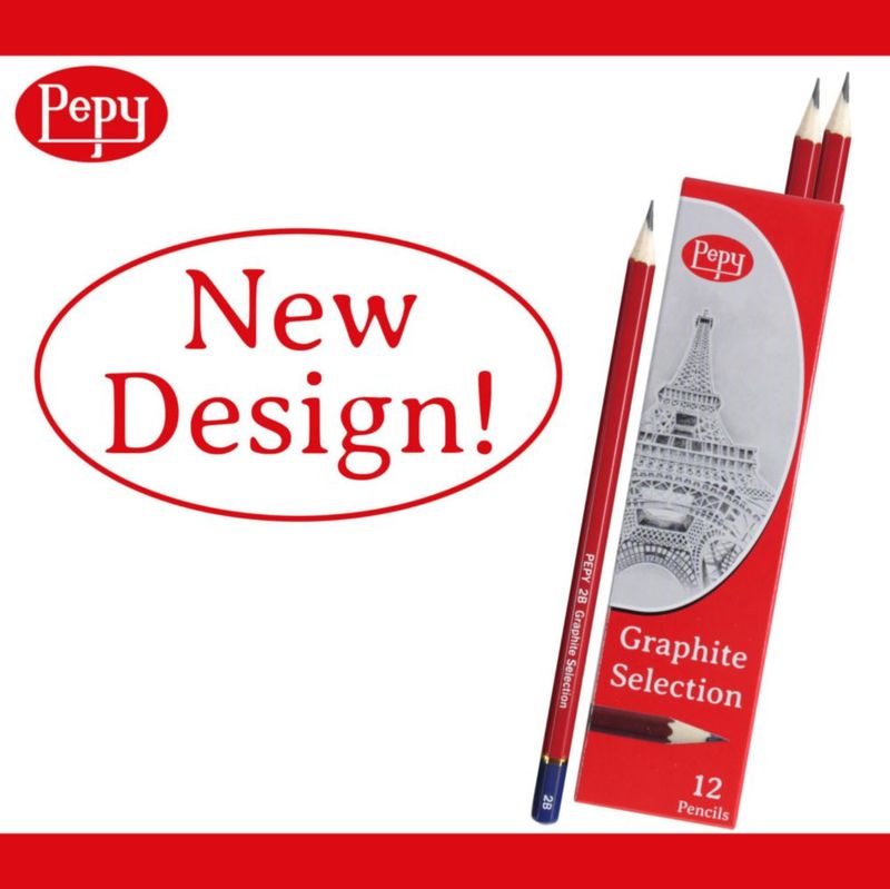Lápices de Dibujo Pepy 6B - Pack de 12 Preafilados