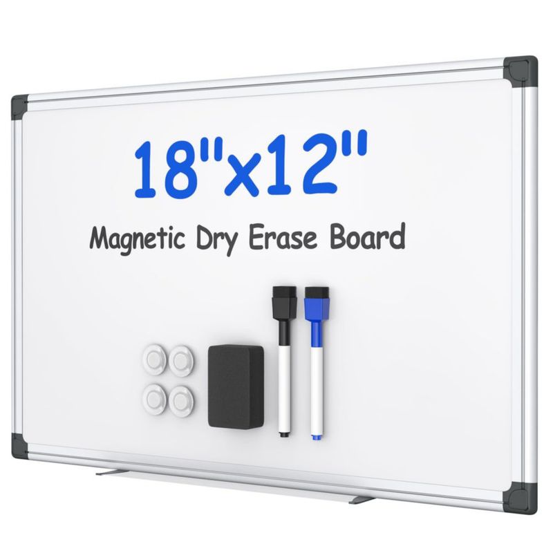 Pizarra Blanca Magnética VUSIGN 46x30 cm Kit Borrador+Marcadores+Pinzas